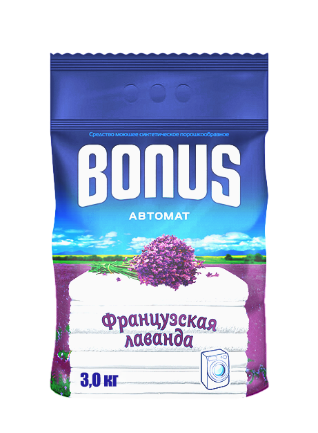 СМС порошкообразное "БОНУС Автомат" с запахом "французская лаванда", пак. 1,5 кг / 3 кг / 25 кг - 2